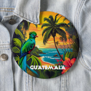 Vintage Travel Retro Guatemala Button