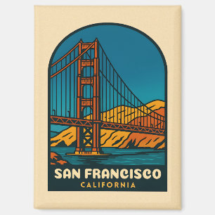 Vintage Travel San Francisco Magnet