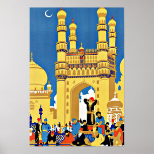 Vintage Travel See India Aisa Poster