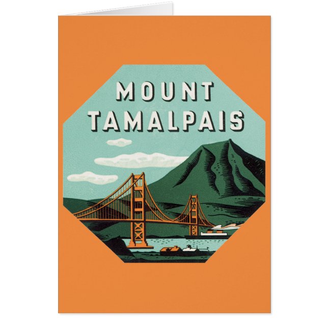 Vintage Travel, Tamalpais Mountain oder Mount Tam (Vorne)