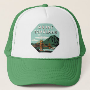 Vintage Travel, Tamalpais Mountain oder Mount Tam Truckerkappe