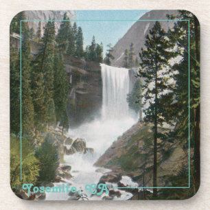 Vintage Travel Vernal Falls Yosemite Getränkeuntersetzer