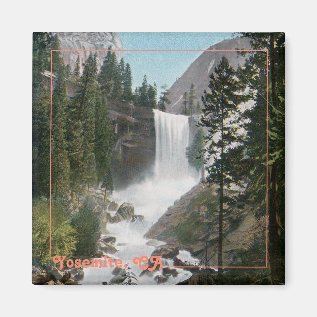 Vintage Travel Vernal Falls, Yosemite Magnet (Vorne)