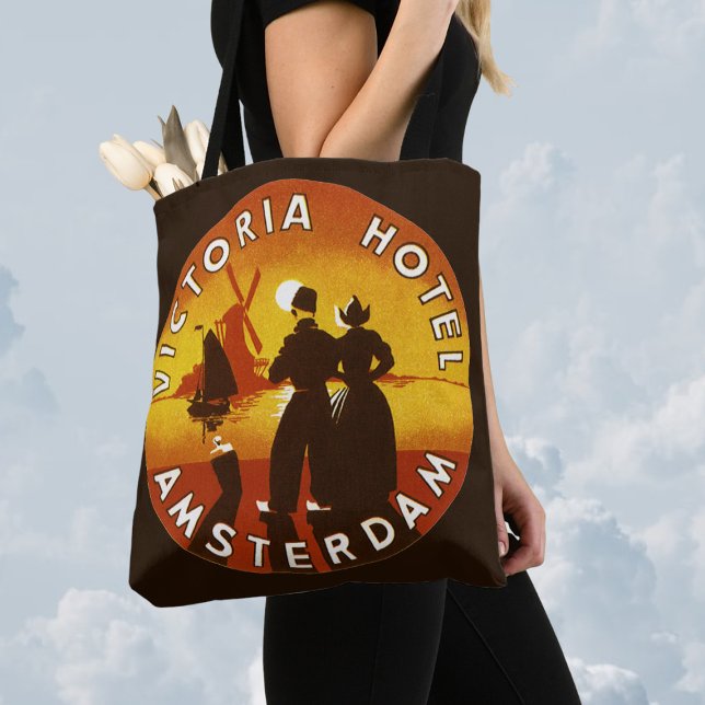 Vintage Travel, Victoria Hotel, Amsterdam, Holland Tasche (Von Creator hochgeladen)