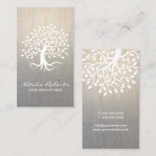 Vintage Tree Wellness-Meditations-Zen-Spa-Wäsche Visitenkarte