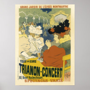 Vintage Trianon-Konzert-Werbung Poster