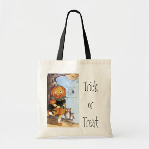 Vintage Trick- oder Leckereitaschen für Halloween Tragetasche