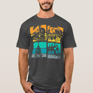 Vintage Triebzüge Dampflokomotive Eisenbahn Retro T-Shirt