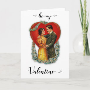 Vintage trifft auf modernes Valentinstagskarte Karte