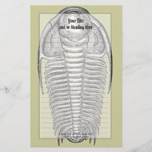 Vintage Trilobit Fossil Stationery Briefpapier