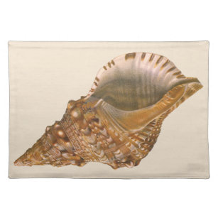 Vintage Triton Seashell Muschel, Meerestiere Stofftischset
