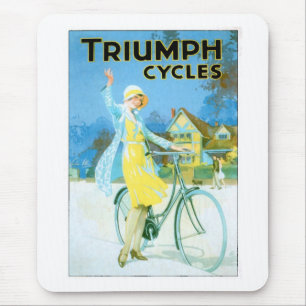 Vintage Triumph Cycles Fahrradposter Mousepad
