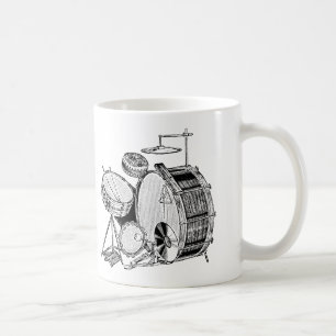 Vintage Trommel-Ausrüstungs-Trommeln Kaffeetasse