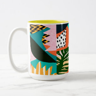 Vintage Tropenstöben Zweifarbige Tasse