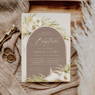 Vintage Tropentaufe Folieneinladung