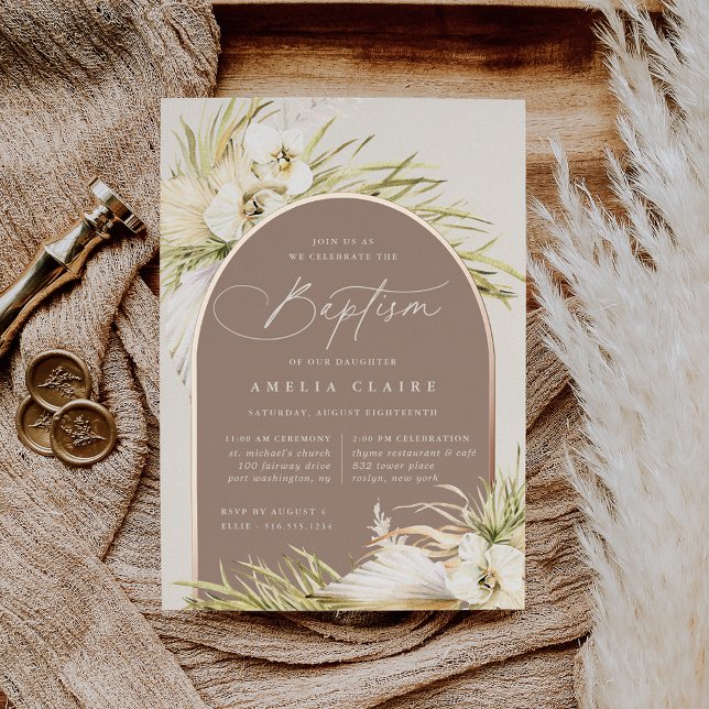 Vintage Tropentaufe Folieneinladung (Von Creator hochgeladen)