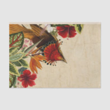 Vintage Tropenvögel und Blume