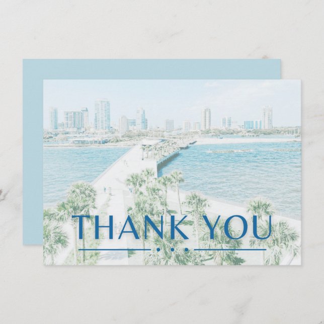 Vintage Tropical Dankes Karten (Vorne/Hinten)