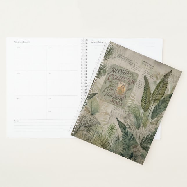Vintage Tropicals: Hawaii Aloha Planner (Devant avec enveloppe)