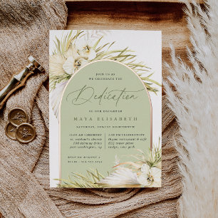 Vintage Tropics Baby Dedication Folieneinladung