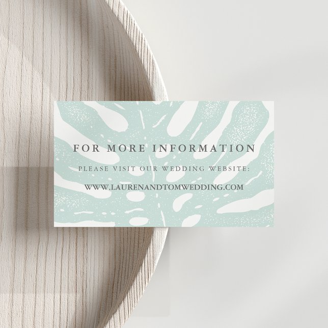 Vintage Tropics Wedding Website Cards Begleitkarte (Von Creator hochgeladen)