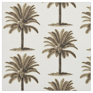 Vintage tropische Sepia Palme Stoff