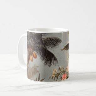 Vintage-Tropisches Paradies mit Palmen Kaffeetasse