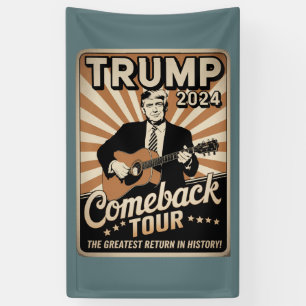 Vintage TRUMP 2024 Rocks COMEBACK TOUR Banner