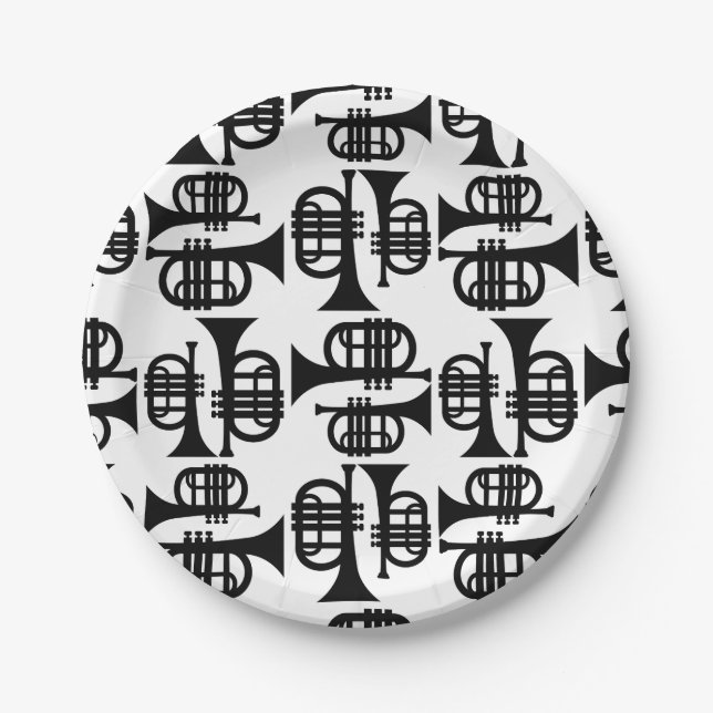 Vintage Trumps CUSTOM HINTERGRUNDFARBE Pappteller (Vorderseite)