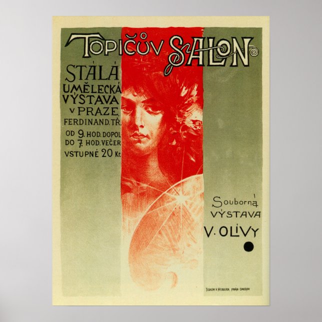 Vintage tschechische Kunstausstellung Prag Poster (Vorne)