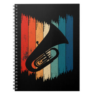 Vintage Tuba Retro Tuba Notizblock