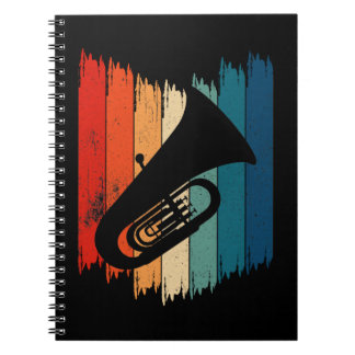 Vintage Tuba Retro Tuba Notizblock