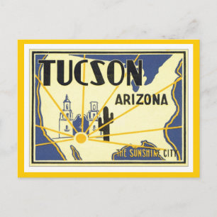 Vintage Tucson Arizona Postkarte
