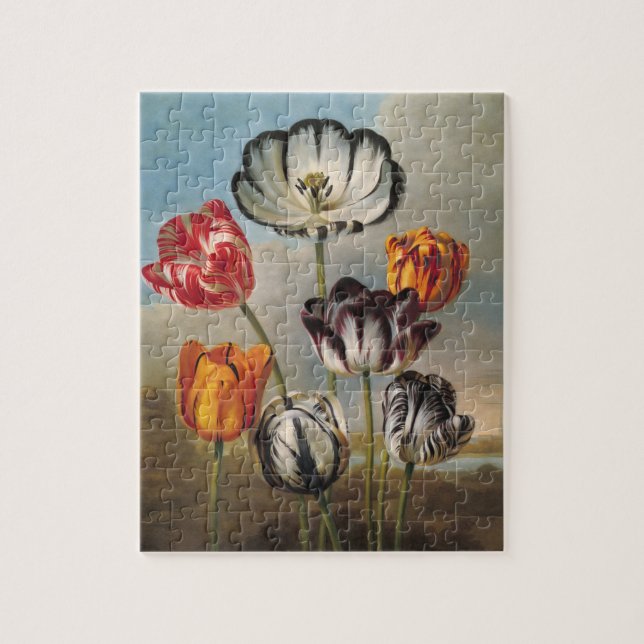 Vintage Tulip-Blume in einer Landschaft (Vertikal)