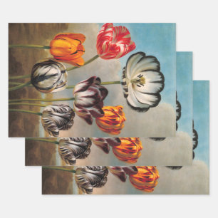 Vintage Tulip-Blume in einer Landschaft Geschenkpapier Set
