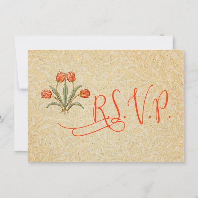 Vintage Tulip Morris Malersammlung Einladung (Vorderseite)