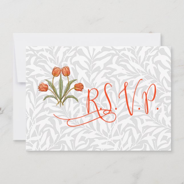 Vintage Tulip Morris Malersammlung Einladung (Vorderseite)