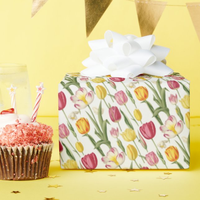 Vintage Tulissen Geschenkpapier (Geburtstagsparty)