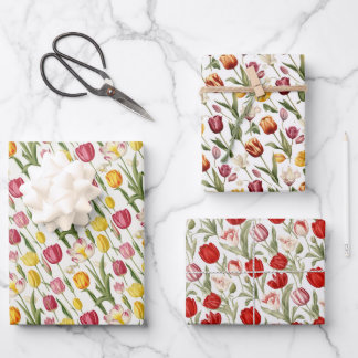 Vintage Tulissen Geschenkpapier Set