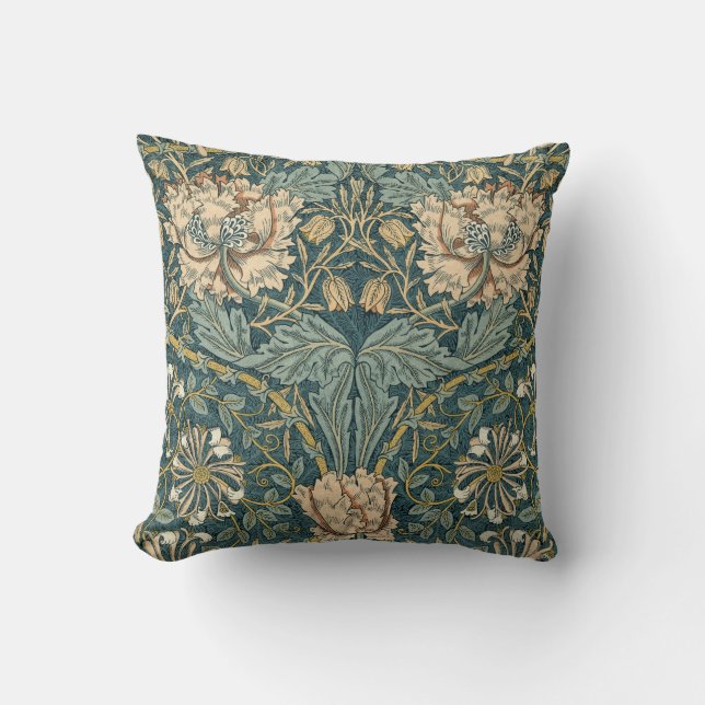 Vintage Tulpen durch William Morris Kissen (Vorderseite)