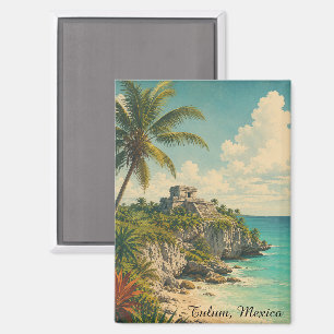 Vintage Tulum Mexiko Magnet