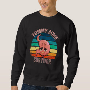 Vintage Tummy Ache Überlebender 12 Sweatshirt
