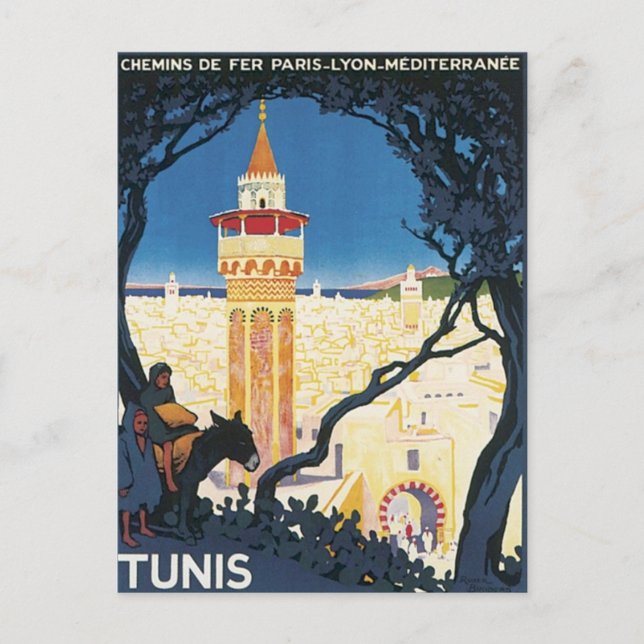 Vintage Tunis Afrika Postkarte (Vorderseite)