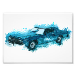 Vintage Turbo Drift für Muskel-Frisierte Auto Fotodruck