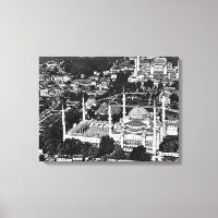 Vintage Türkei Istanbul blauer Moschee Überblick