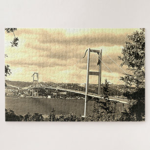 Vintage Türkei Istanbul Bosporus Brücke