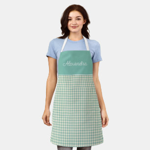 Vintage Türkis/Aqua personalisierte Kochschürze fü Schürze