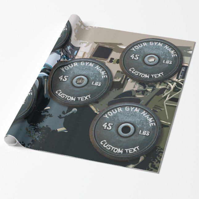 Vintage Turnhallen-Inhaber-oder Benutzer-Fitness Geschenkpapier (Ungerollt)