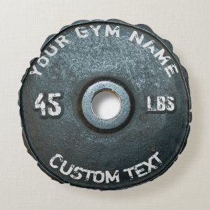 Vintage Turnhallen-Inhaber-oder Benutzer-Fitness Rundes Kissen