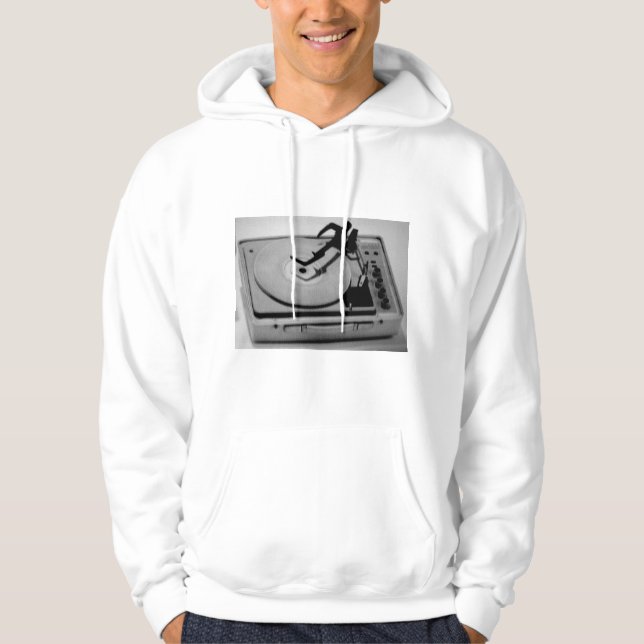 Vintage Turntable Hoodie (Vorderseite)